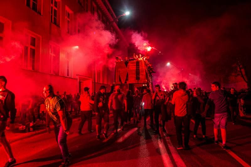 Football. Piast Gliwice. Celebration. 19.05.2019