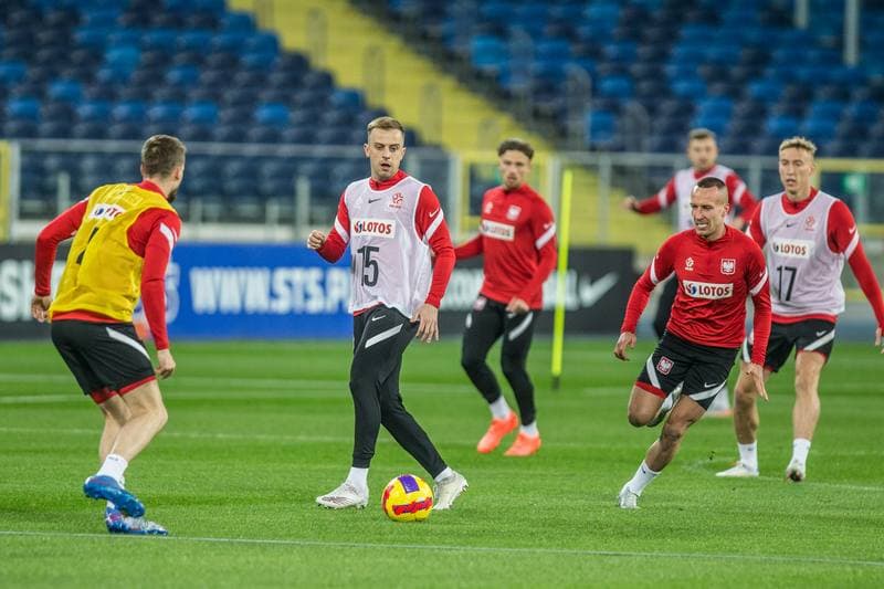 Football. Poland national team. Training. 21.03.2022