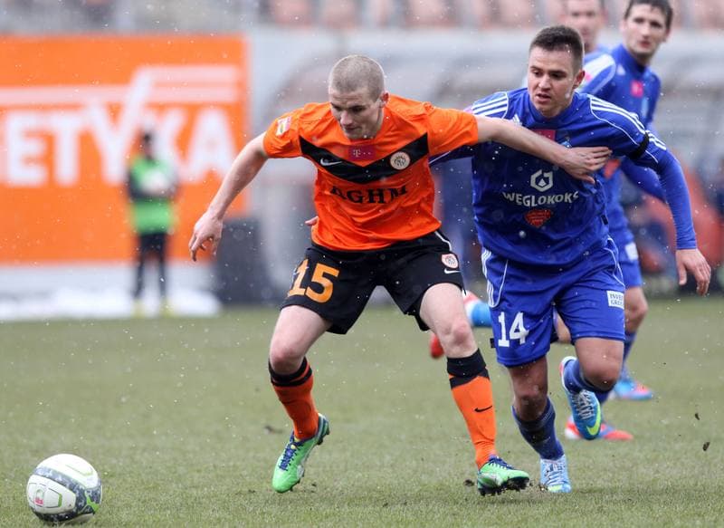 Football. T-mobile Ekstraklasa. Zaglebie Lubin - Ruch Chorzow. 01.04.2013