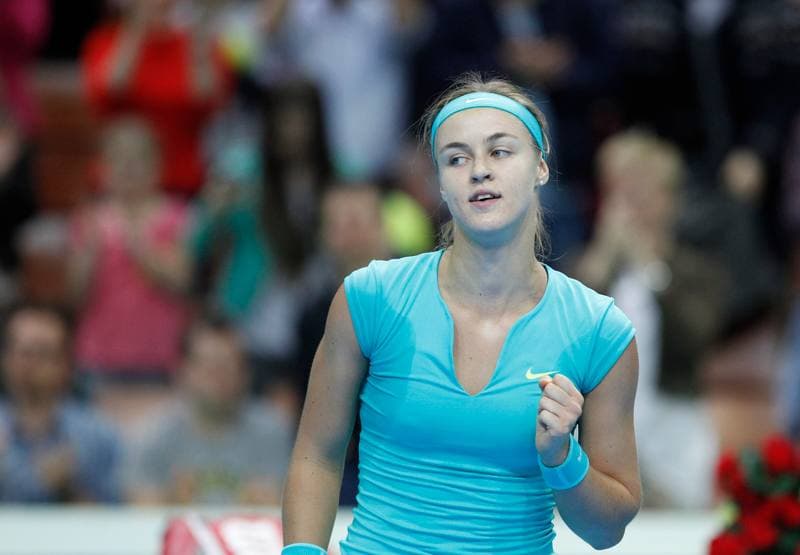 Tennis. Katowice Open. Agnieszka Radwanska - Yanina Wickmayer. 07.04.2015