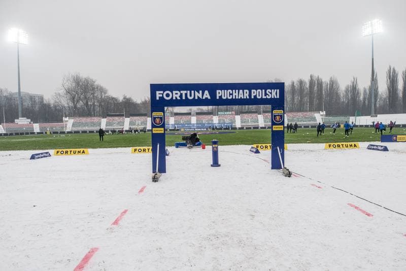 Football. Fortuna Puchar Polski. Puszcza Niepolomice - Lechia Gdansk. 09.02.2021