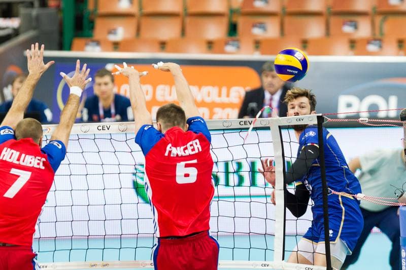 Volleyball. EuroVolley 2017. France - Czech Republic. 30.08.2017