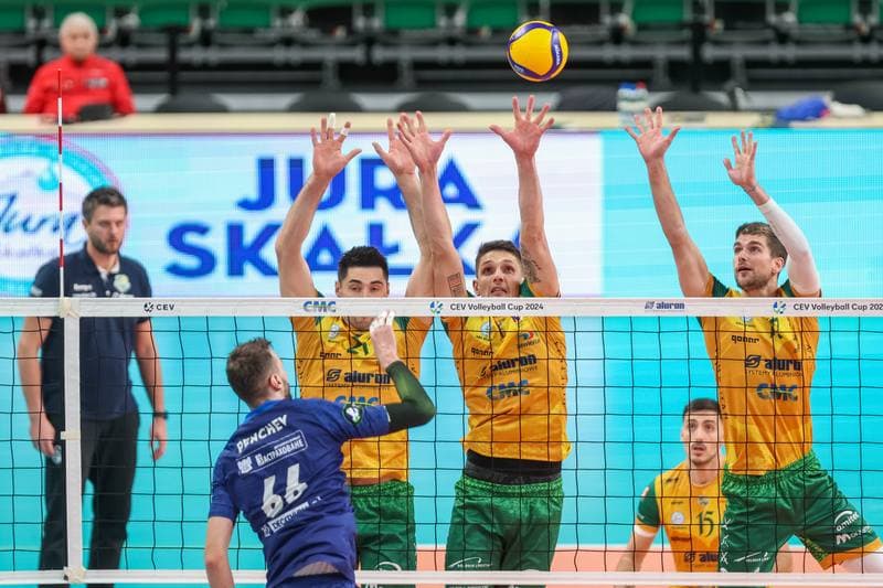 Volleyball. CEV Volleyball Cup. Aluron CMC Warta Zawiercie - Hebar Pazardzik. 23.11.2023