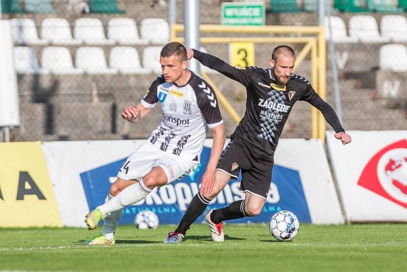 Football. Fortuna I Liga. Zaglebie Sosnowiec - Sandecja Nowy Sacz. 08.05.2022