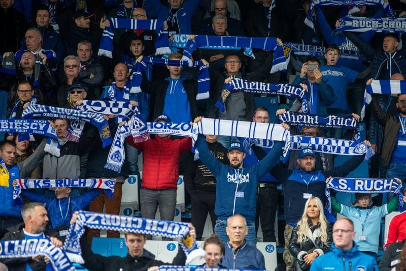 Football. Fortuna I Liga. Ruch Chorzow - Sandecja Nowy Sacz. 02.10.2022
