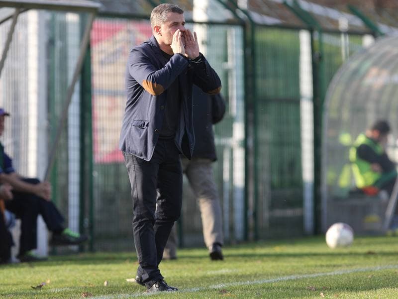 Football. III Liga Opolsko - Slaska. Grunwald Ruda Slaska - Rekord Bielsko Biala. 11.11.2014