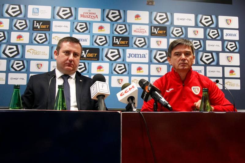 Football. Piast Gliwice. Press Conference. 20.09.2017