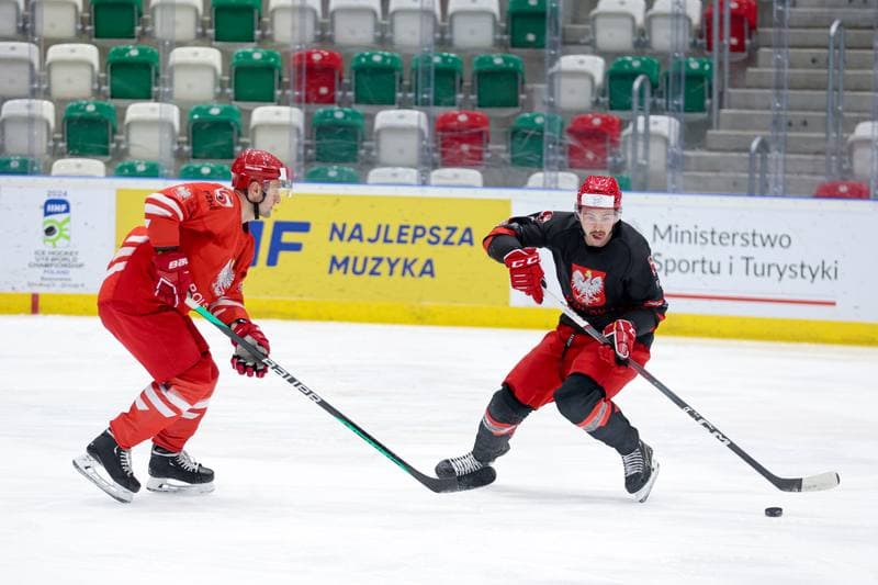 Ice Hockey. Poland national team. Training. 06.05.2024