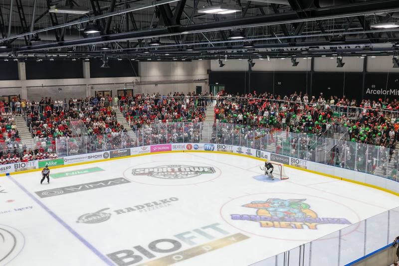 Ice Hockey. Tauron Hokej Liga. Zaglebie Sosnowiec - Comarch Cracovia. 10.09.2023