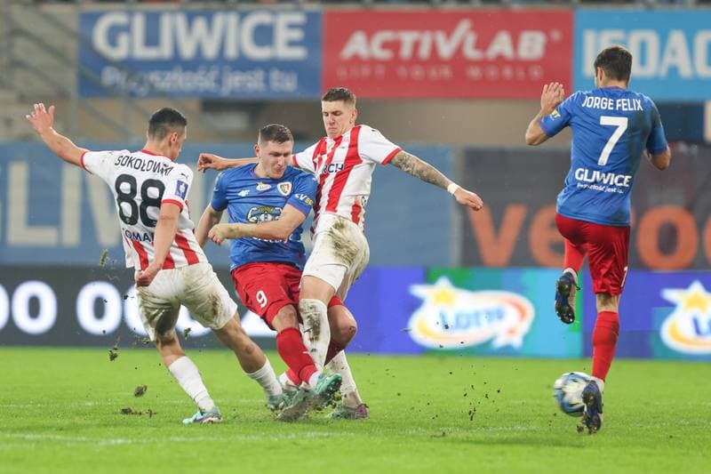 Football. PKO BP Ekstraklasa. Piast Gliwice - Cracovia Krakow. 23.02.2024