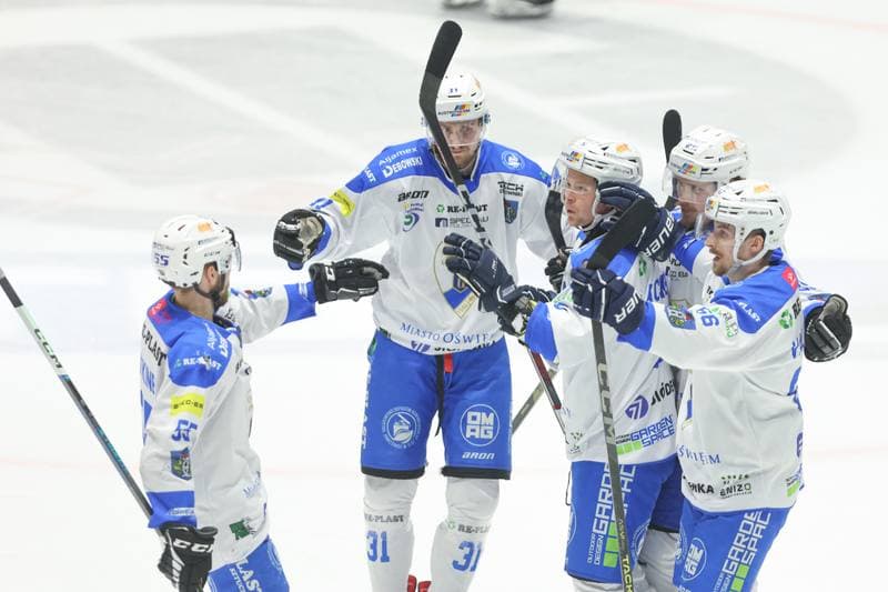 Ice Hockey. Tauron Hokej Liga. Re-Plast Unia Oswiecim - GKS Katowice. 07.04.2024