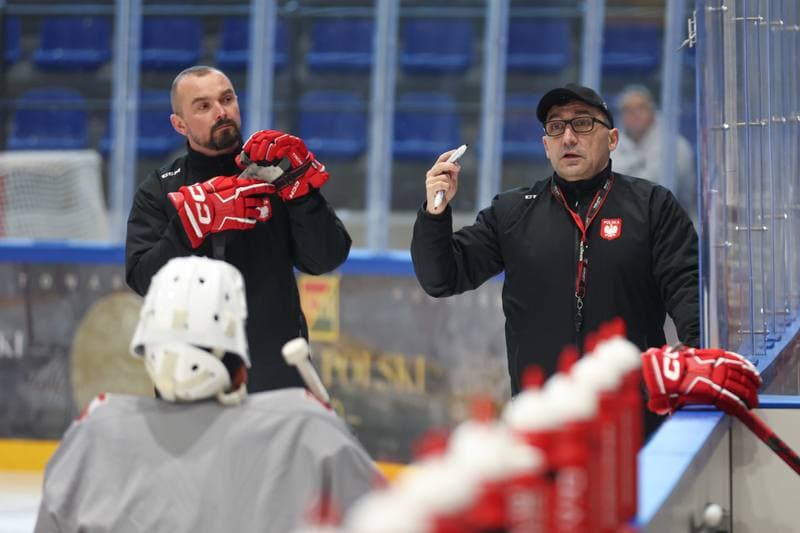 Ice Hockey. Poland national team. Training. 11.04.2024
