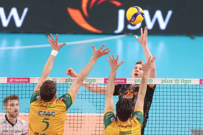 Volleyball. PlusLiga. Jastrzebski Wegiel - Aluron CMC Warta Zawiercie. 28.04.2024