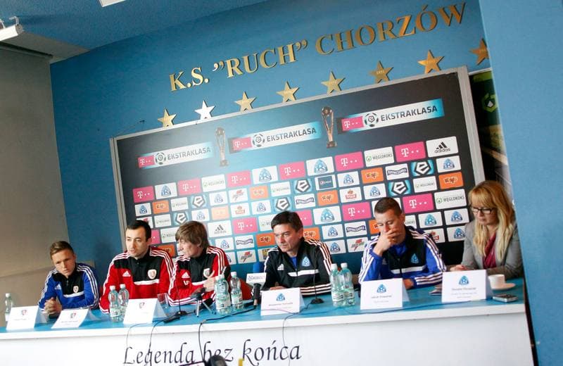 Football. Ruch Chorzow. Press Conference. 12.02.2015