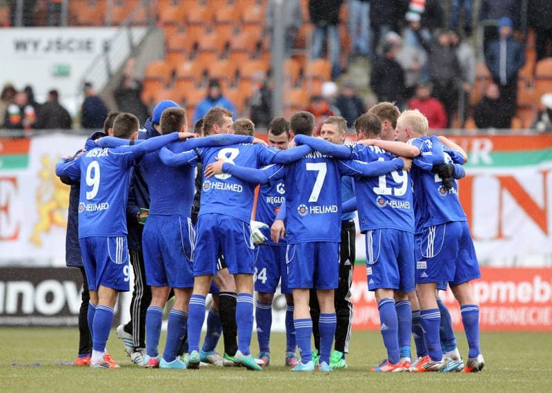 Football. T-mobile Ekstraklasa. Zaglebie Lubin - Ruch Chorzow. 01.04.2013