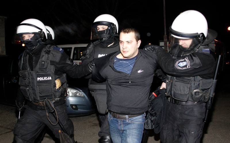 Football. Manifestation Against Coal Mine Liquidation. Zabrze. 17.01.2015