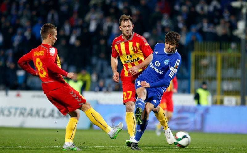 Football. T-Mobile Ekstraklasa. Ruch Chorzow - Korona Kielce. 27.10.2014