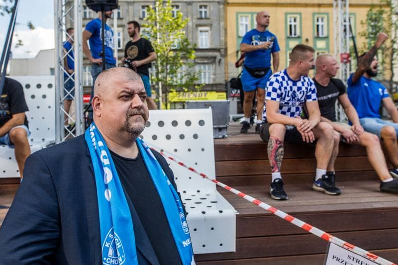 Football. Ruch Chorzow. Protest. 05.09.2019
