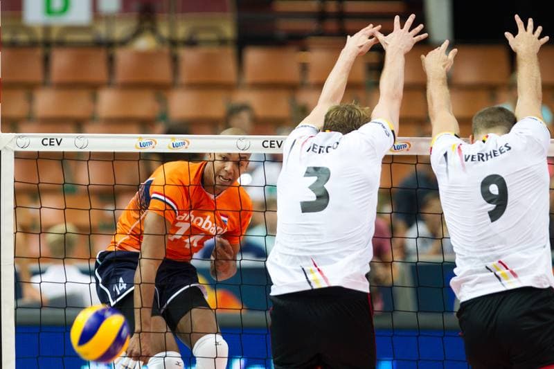 Volleyball. CEV EuroVolley. Netherlands - Belgium. 28.08.2017