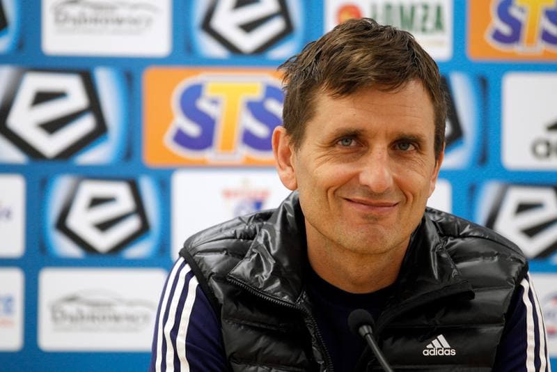 Football. Gornik Zabrze. Press Conference. 21.02.2019