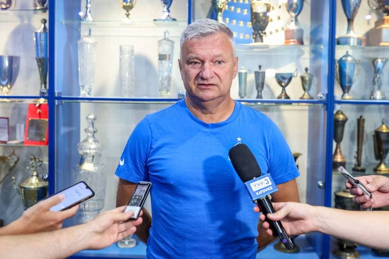Football. Ruch Chorzow. Press Conference. 24.08.2023