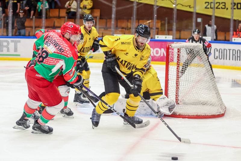 Ice Hockey. Tauron Hokej Liga. GKS Katowice - Zaglebie Sosnowiec. 01.10.2023