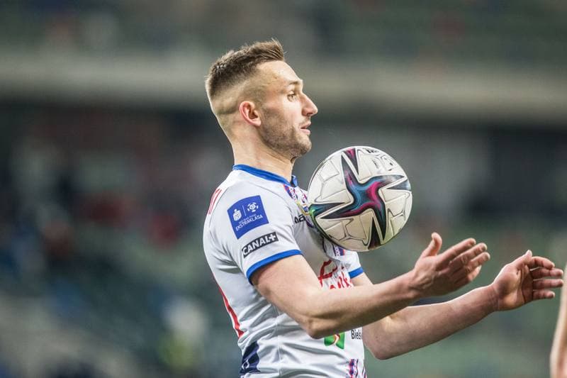 Football. PKO BP Ekstraklasa. Podbeskidzie Bielsko-Biala - Lech Poznan. 23.04.2021