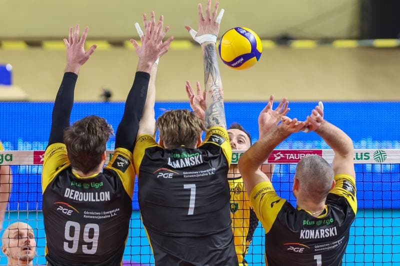 Volleyball. PlusLiga. GKS Katowice - PGE Giek Skra Belchatow. 09.12.2023