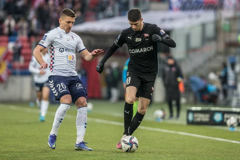 Football. PKO BP Ekstraklasa. Gornik Zabrze - Cracovia Krakow. 06.03.2022