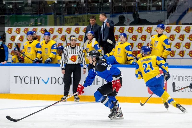 Ice Hockey. World Championship Division 1 Group B. Estonia - Ukraine. 01.05.2022