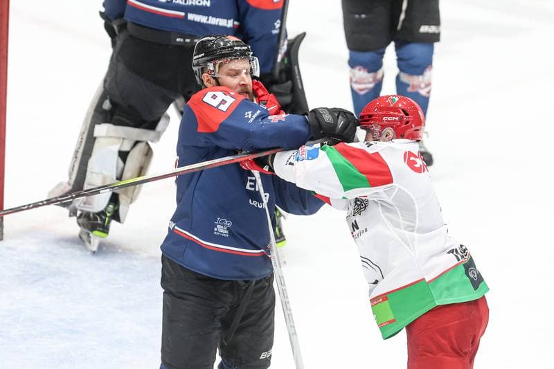 Ice Hockey. Tauron Hokej Liga. EC Bedzin Zaglebie Sosnowiec - KH Energa Torun. 19.01.2025