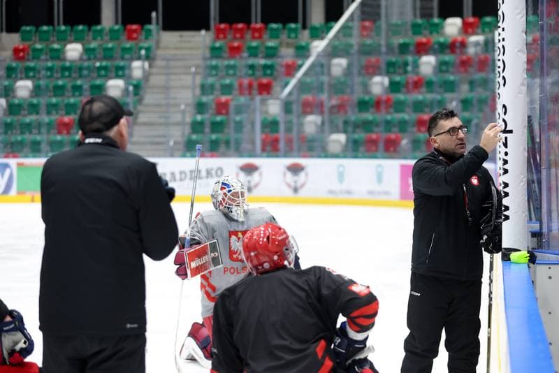 Ice Hockey. Poland national team. Training. 04.02.2024