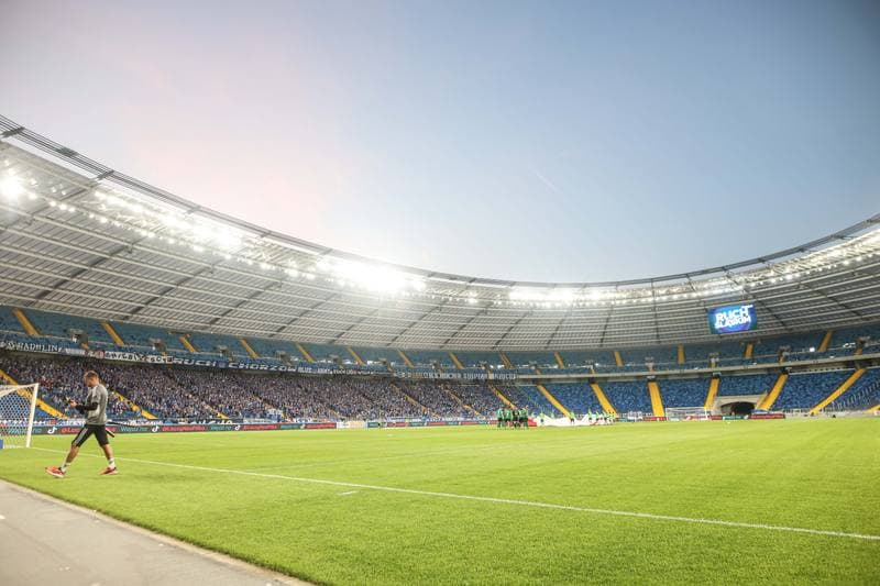 Football. Betclic I Liga. Ruch Chorzow - Gornik Leczna. 31.08.2024