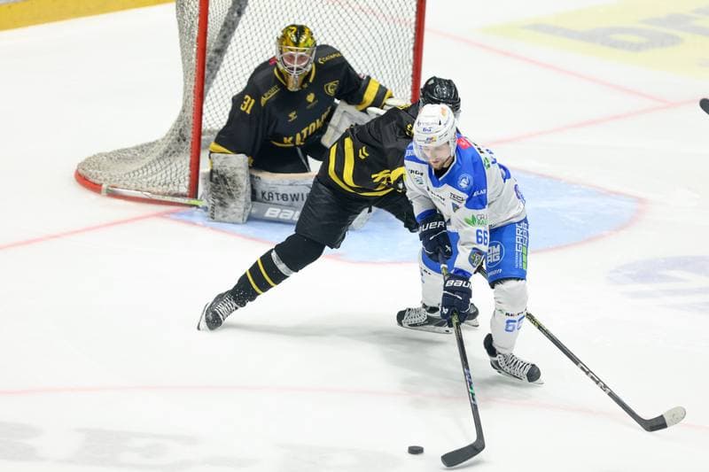 Ice Hockey. Tauron Hokej Liga. Re-Plast Unia Oswiecim - GKS Katowice. 07.04.2024