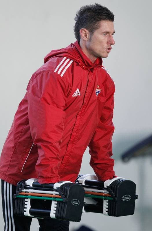 Football. Gornik Zabrze. Training. 08.01.2014