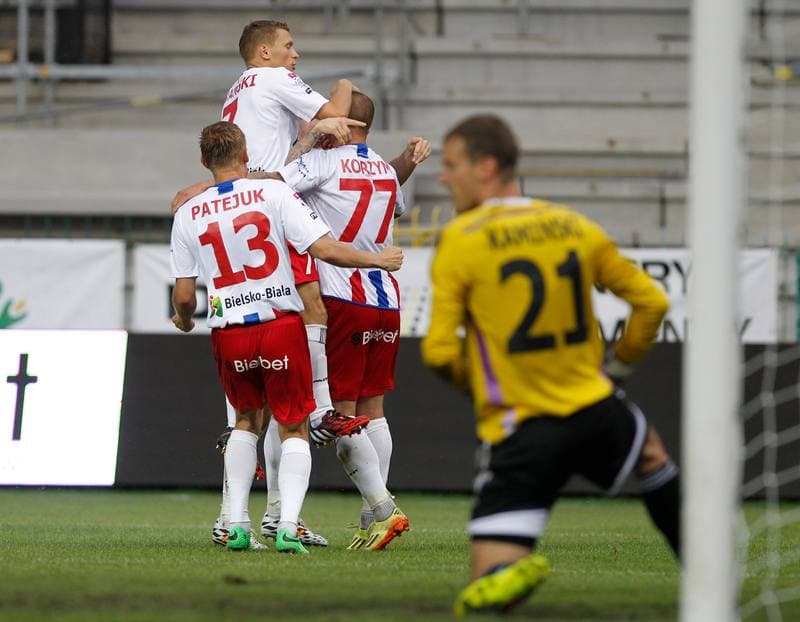 Football. T-Mobile Ekstraklasa. Podbeskidzie Bielsko Biala - Ruch Chorzow. 03.08.2014