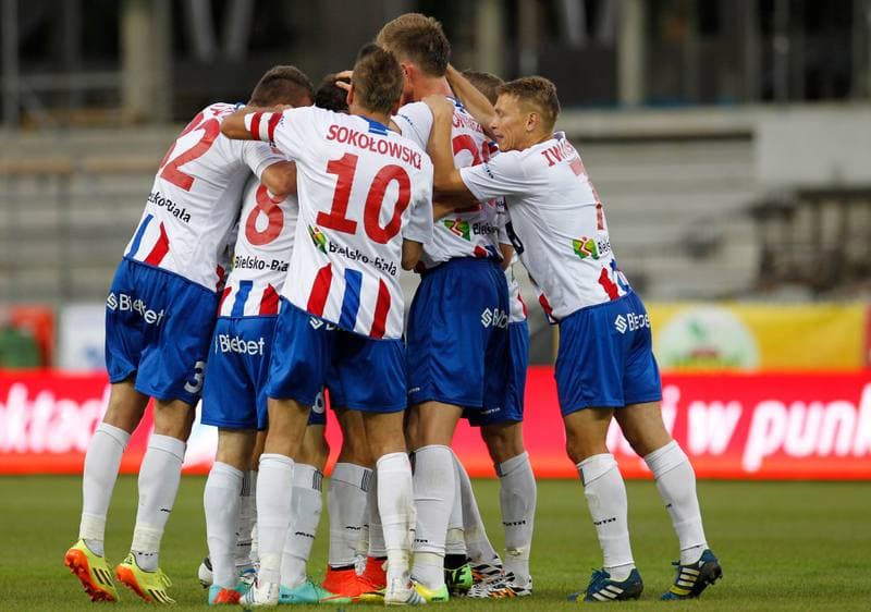 Football. T-Mobile Ekstraklasa. Podbeskidzie Bielsko Biala - GKS Belchatow. 18.08.2014