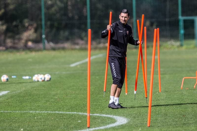 Football. Zaglebie Sosnowiec. Training. 01.10.2019