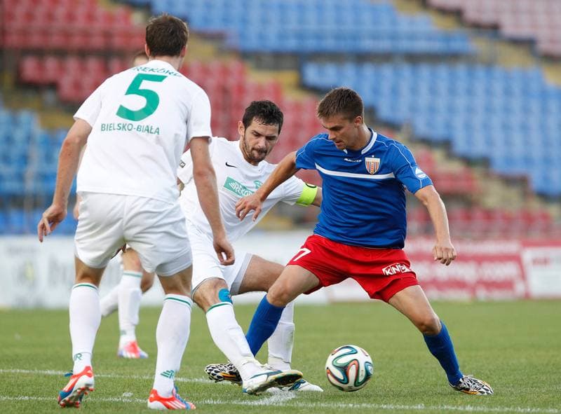 Football. III Liga Opolsko - Slaska. Polonia Bytom - Rekord Bielsko Biala. 10.08.2014