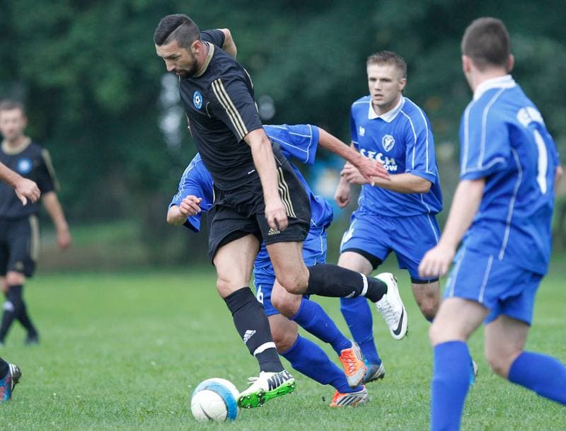 Football. Podokreg Katowice. Orzel Mokre - Reprezentacja Slask Oldboyow. 02.09.2014