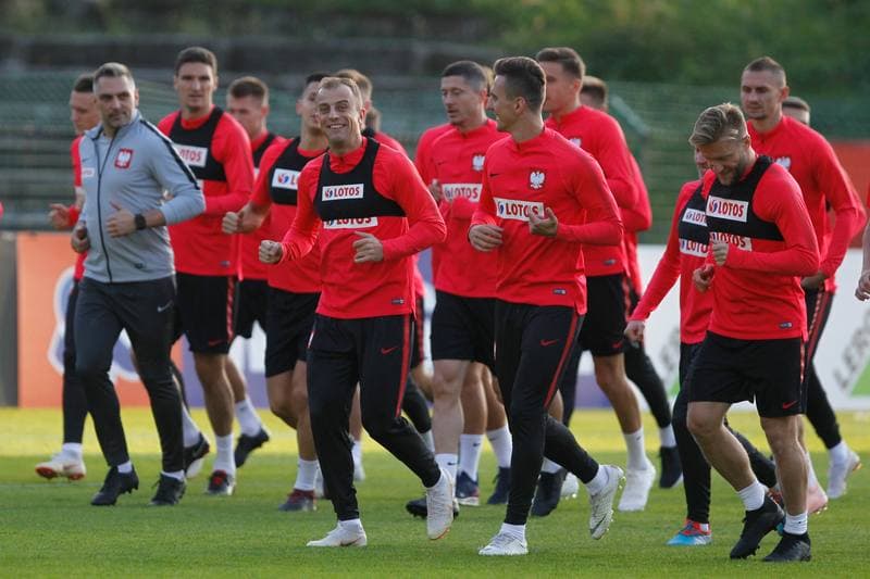 Football. Poland national team. Training. 08.10.2018