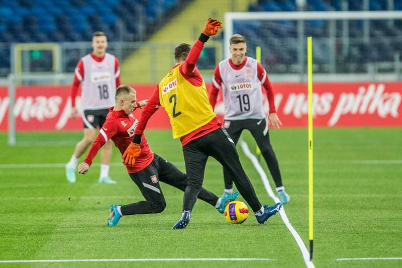 Football. Poland national team. Training. 21.03.2022