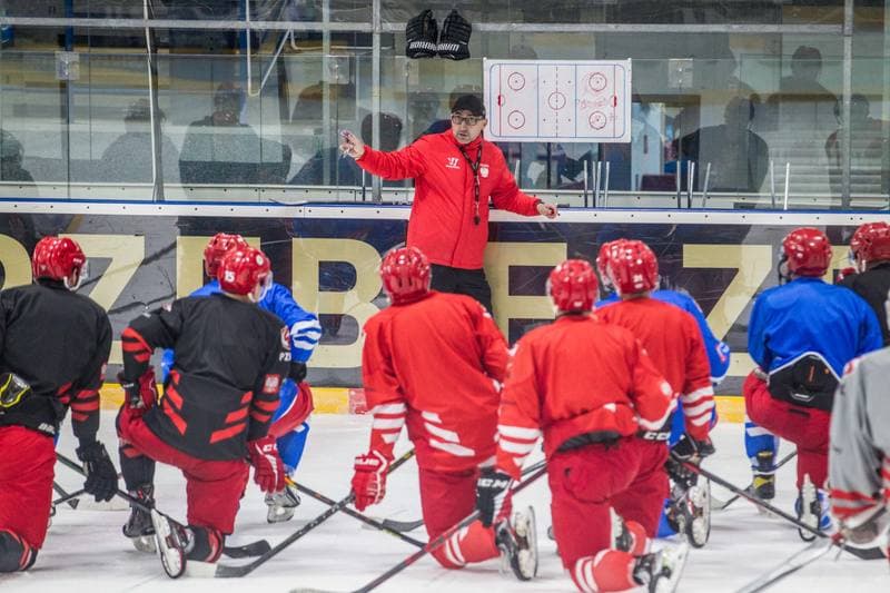 Ice Hockey. Poland national team. Training. 06.04.2022