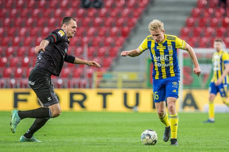 Football. Fortuna I Liga. GKS Tychy - Arka Gdynia. 07.04.2022
