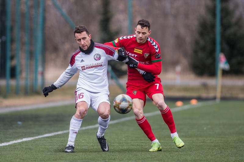 Football. Sparing. Zaglebie Sosnowiec - FK Zeleziarne Podbrezova. 29.01.2020