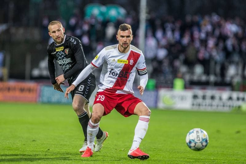 Football. Fortuna I Liga. Zaglebie Sosnowiec - LKS Lodz. 16.04.2022