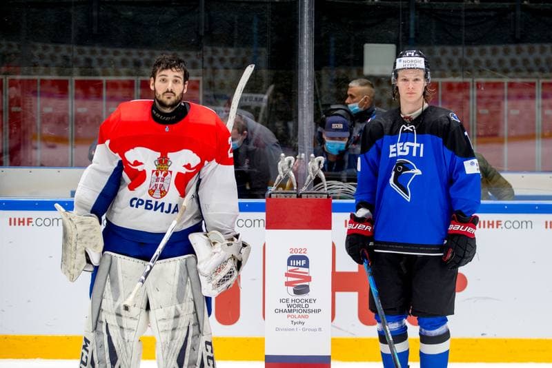Ice Hockey. World Championship Division 1 Group B. Estonia - Serbia. 30.04.2022