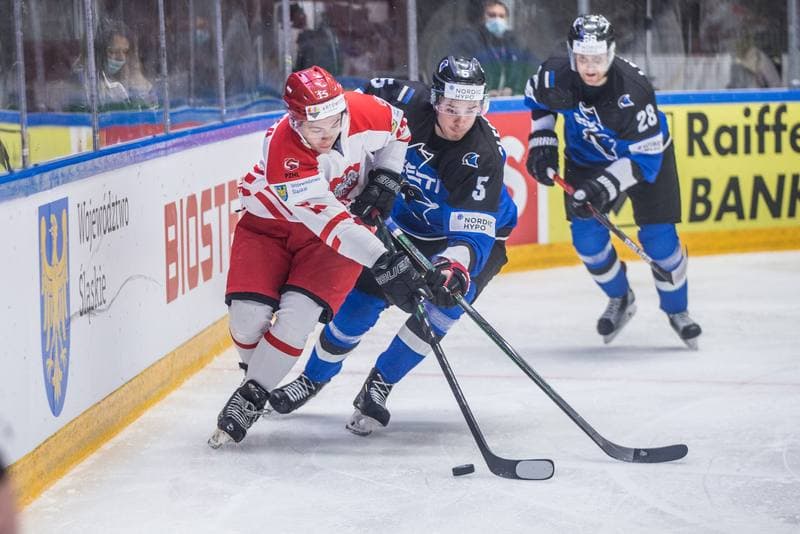 Ice Hockey. World Championship Division 1 Group B. Poland - Estonia. 26.04.2022