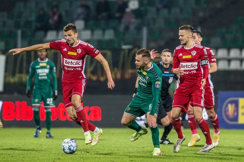 Football. Fortuna Puchar Polski. Zaglebie Sosnowiec - Piast Gliwice. 27.10.2021