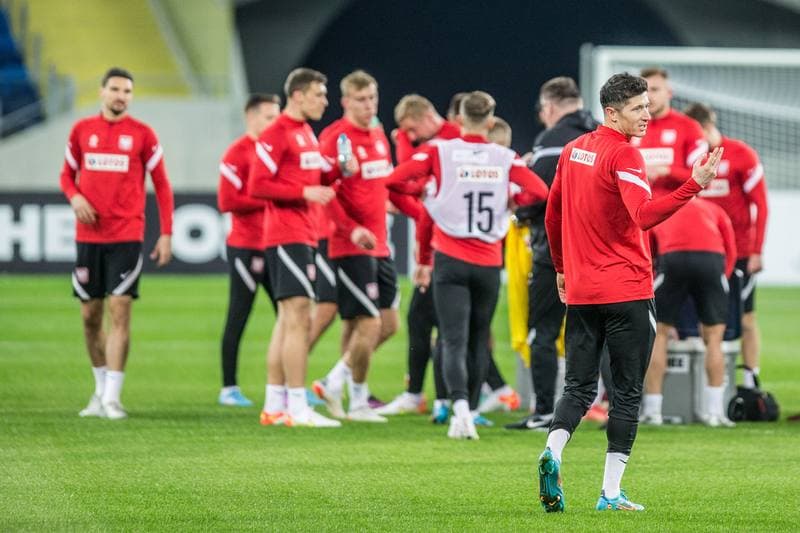 Football. Poland national team. Training. 21.03.2022